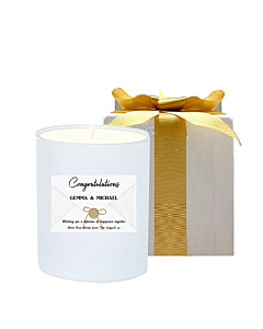  Personalised Candle in White Gift Box - Wedding Gift