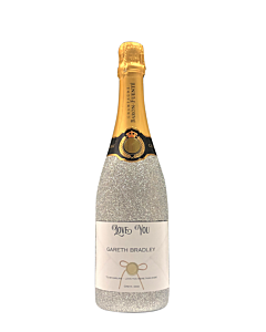 "Simply Stunning" Grande Reserve - Personalised Champagne presented in Silver Glitter Bottle