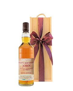 Personalised Single Malt Scotch Whisky - In Wooden Presentation Box