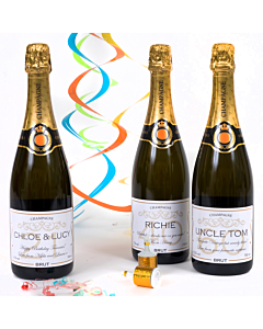 Personalised Birthday Champagne - all ages