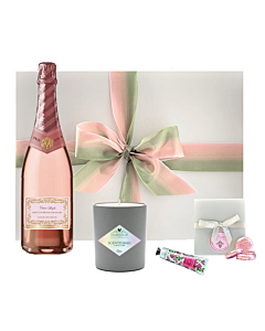 "Pink Fizz " Alcohol Free Gift Hamper - with Scented Candle and Luxury Truffles 