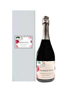 Personalised Prosecco in Bejewelled Personalised White Gift Box