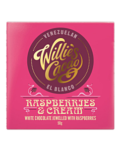 Willie's Cacao Venezuelan White Chocolate - Raspberries & Cream