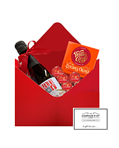 "Red Letter Day" Mini Prosecco Gift Set - With Luscious Orange Chocolate & Swiss Truffles 