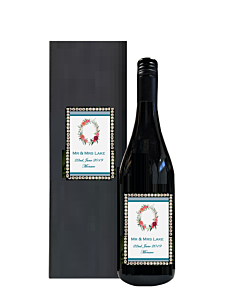 "Sparkling Crystal Memories" Personalised Red Wine Gift - Cabernet Sauvingnon, South of France - In Matching Personalised Black Gift Box 