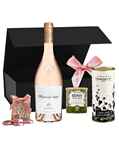 "En Provence" Whispering Angel Rosé Wine Hamper - With Cream Fondants, Shortbread Biscuits & Rosemary Roasted Nuts