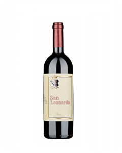 Iconic Red Wine San Leonardo IGT Vigneti delle Dolomite - With Venezuela Almond Chocolate in Black Gift Box 