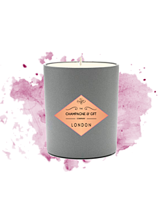 "Smooth Velvet Night" Personalised Candle - Fragrance: Black Peony & Oud (Soft Grey)