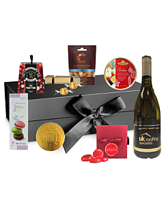 "Special Treats "Staff Hamper With Personalised Wine - Cabernet Sauvignon Red Wine South of France, Chocolates , Nuts & Treats