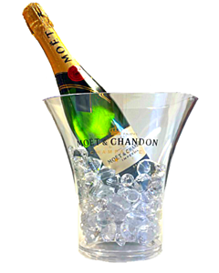 Moet Brut Imperial Champagne 75cl - With French Style Clear Moet Imperial Ice Bucket