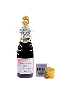 "Perfect Pairing" Champagne Taster Gift - Personalised Champagne Autreau & Savoury Drinks Biscuits 