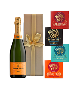Veuve Clicquot Yellow Label Brut in Gold Box - With 4 x Artisan Chocolate Bars
