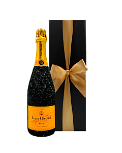 "Black Sparkle" Veuve Clicquot Glitter Champagne - in Black Presentation Box