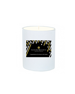 "Twilight Encounter" Custom Branded Candle - Fragrance: Cedarwood & Jasmine (White)