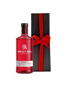 Personalised Hand Crafted Gin - Raspberry Gin - In Black Gift Box