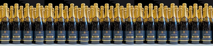 promotional champagne banner