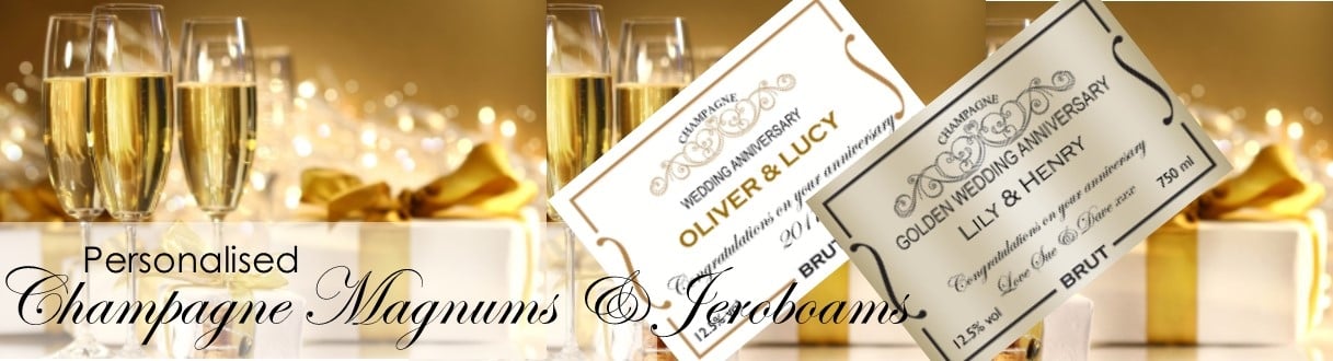 Personalised Champagne Magnums banner