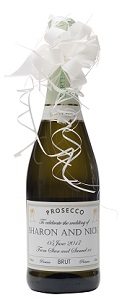Kosher prosecco with hand tied bow