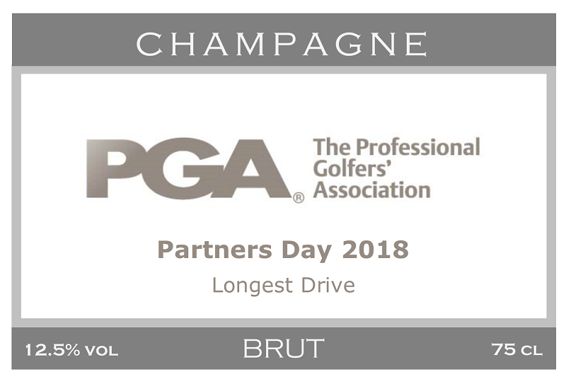 golf prize pga champagne label