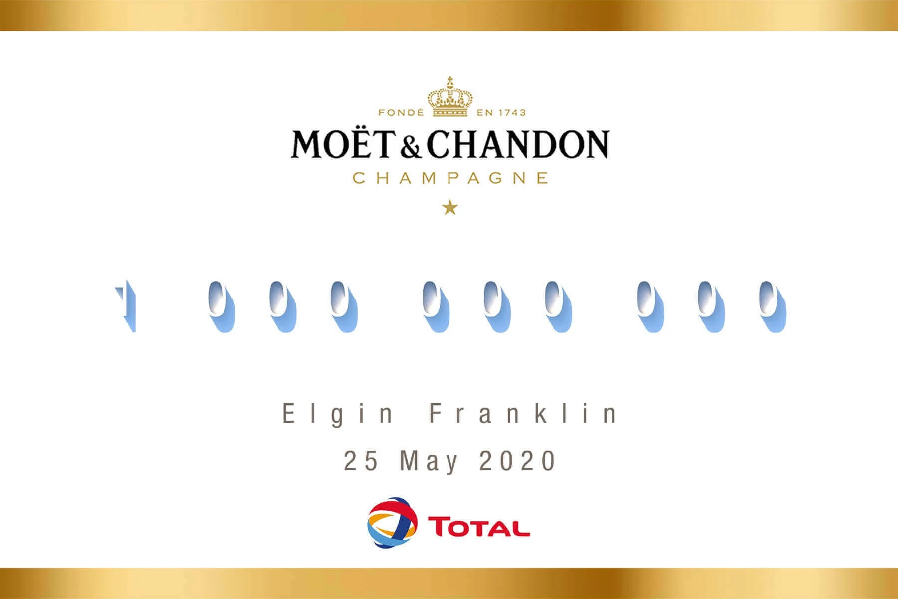Total Branded Moet Champagne Label
