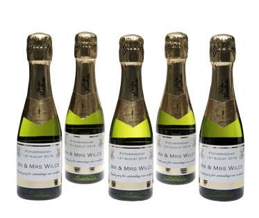 Miiniature Champagne Bottles for Wedding