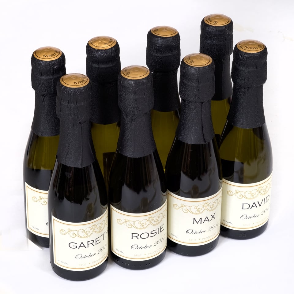 personalised prosecco bottles