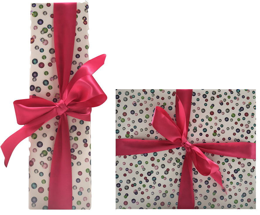 luxury gift wrapping bottle and box