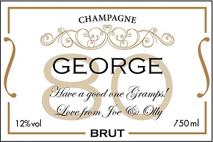 Personalised Birthday Champagne Gifts