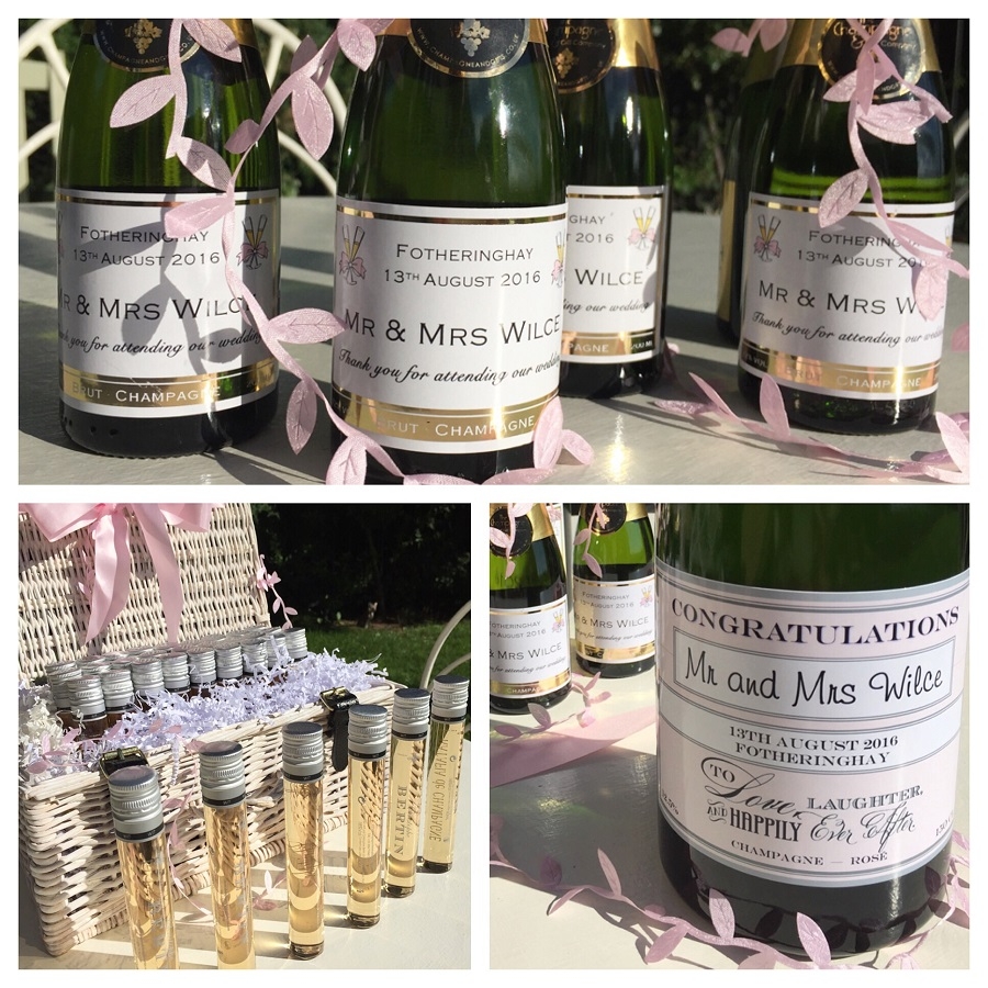 personalised wedding champagne gifts