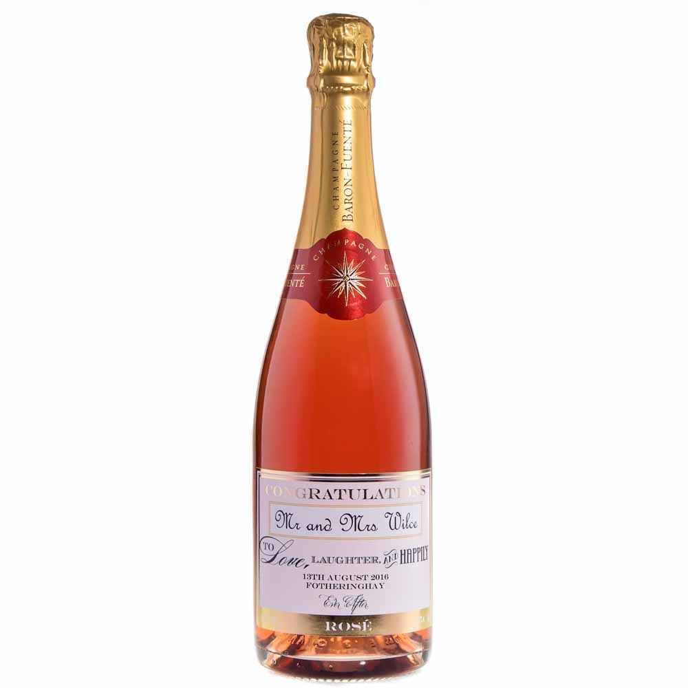 Personalised Wedding Champagne - Rosé